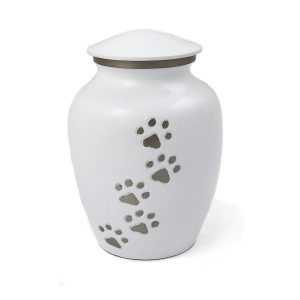 pet urn dog white