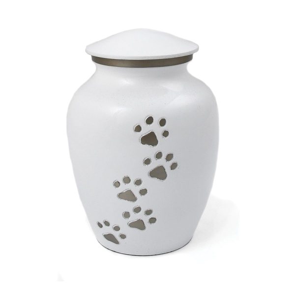 pet urn dog white