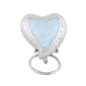 Forever Ours Ashes Heart Engraved Keepsake Blue