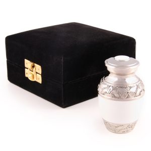 Forever Ours Keepsake Memorial Urn White
