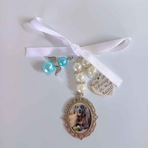 Forever Ours Wedding Bouquet Photo Charm scaled